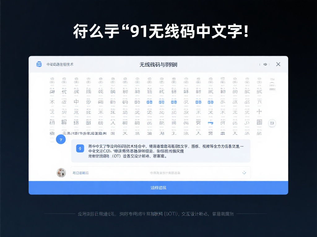 什么是91无线码中文字？
所谓“91无